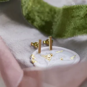 Minimalistic gold earrings MINI Thumbnail