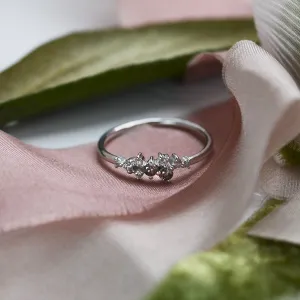 Gold ring with salt and pepper diamonds CLARA Thumbnail