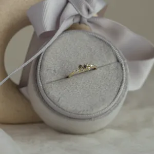 Gold ring with salt and pepper diamonds CLARA Thumbnail