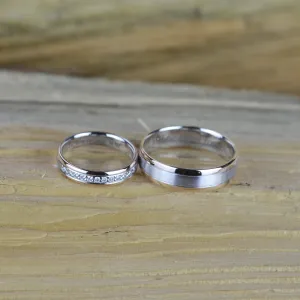 AVRIL combination gold diamond wedding rings Thumbnail