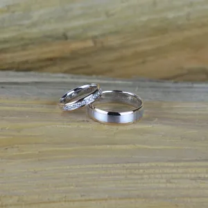 AVRIL combination gold diamond wedding rings Thumbnail