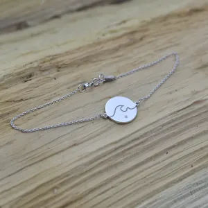 Silver bracelet with a diamond CANDICE Thumbnail