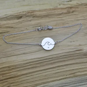 Silver bracelet with a diamond CANDICE Thumbnail