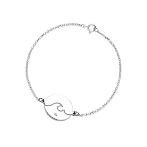 Gold bracelet with a diamond CANDICE Thumbnail