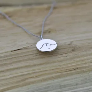 Silver pendant with a diamond SURF Thumbnail