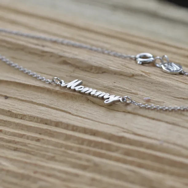 Personalised silver bracelet with name BEA Image