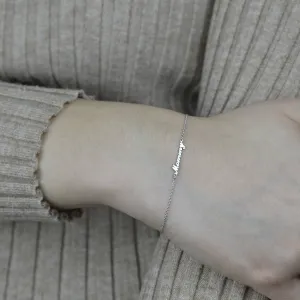 Personalised silver bracelet with name BEA Thumbnail