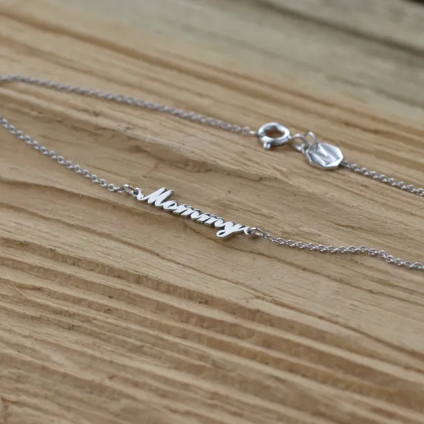 Personalised silver bracelet with name BEA Image