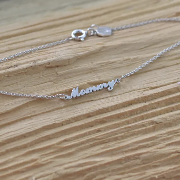 Personalised silver bracelet with name BEA Image