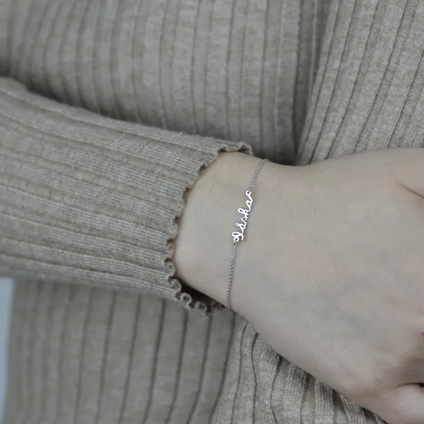 Silver bracelet with diamond TRISH Image