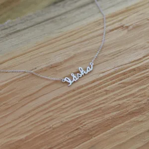 Silver necklace with diamond LASKA Thumbnail