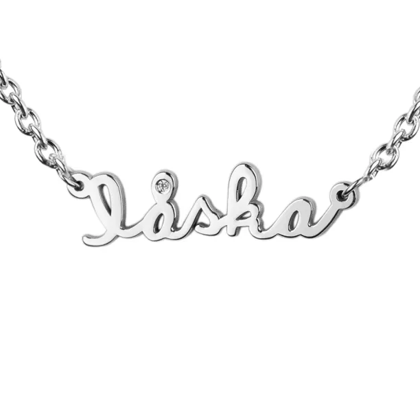 Gold necklace with diamond LASKA Image