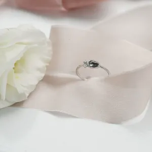 NANCY gold ring with salt and pepper diamond 0.32ct Thumbnail