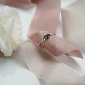 NANCY gold ring with salt and pepper diamond 0.32ct Thumbnail