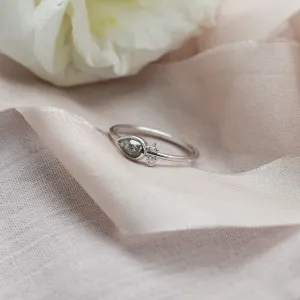 NANCY gold ring with salt and pepper diamond 0.32ct Thumbnail