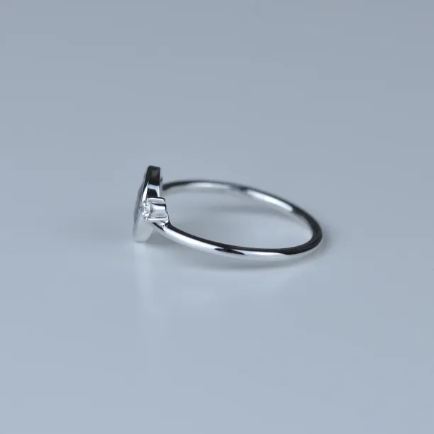 MICHELLE gold ring with salt and pepper diamond 0.6ct Image