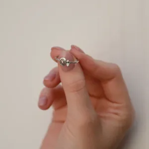 MELISSA gold ring with salt and pepper diamond Thumbnail