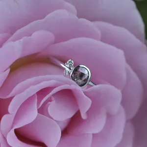 MELISSA gold ring with salt and pepper diamond Thumbnail