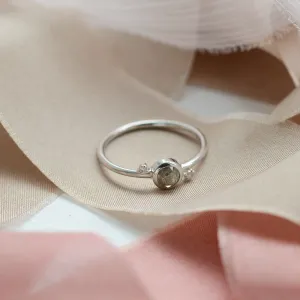 LAUREN gold ring with salt and pepper diamond 0.45ct Thumbnail