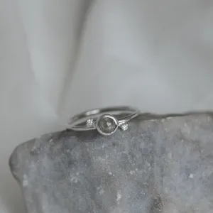 LAUREN gold ring with salt and pepper diamond 0.45ct Thumbnail