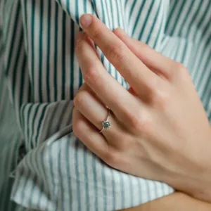 ELLERY salt and pepper diamond ring 0.5ct  Thumbnail