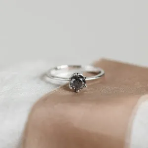 ELLERY salt and pepper diamond ring 0.5ct  Thumbnail