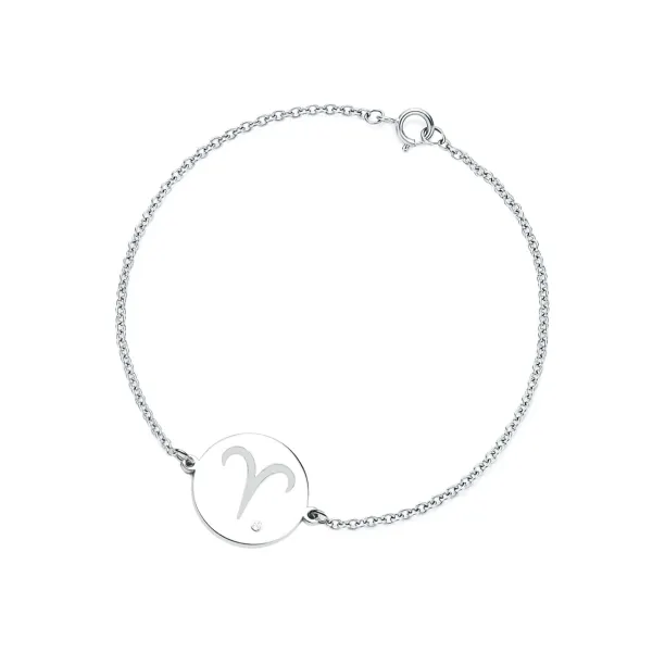 Silver bracelet with a sign of zodiac with diamond ZOD Image