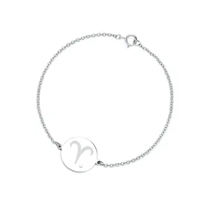 Silver bracelet with a sign of zodiac with diamond ZOD Thumbnail