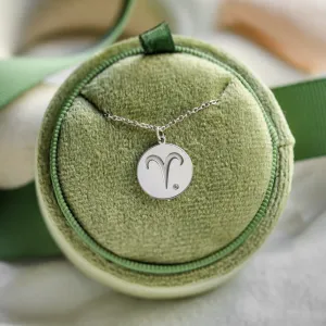 Silver pendant with a sign of zodiac and diamond ZODI Thumbnail