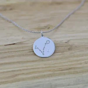 Silver pendant with a zodiac constellation and diamond ZODIAC Thumbnail