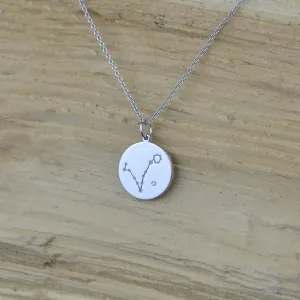 Silver pendant with a zodiac constellation and diamond ZODIAC Thumbnail