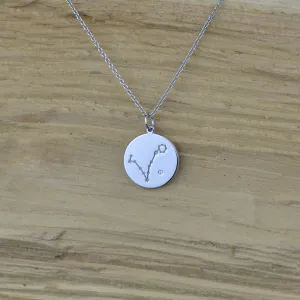 Silver pendant with a zodiac constellation and diamond ZODIAC Thumbnail