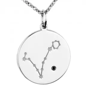 Silver pendant with a zodiac constellation and diamond ZODIAC Thumbnail