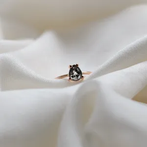 TERRI gold ring with salt and pepper diamond Thumbnail