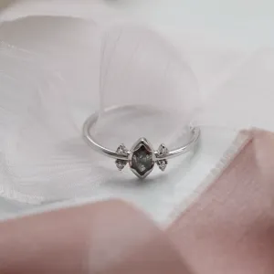 SABI gold ring with salt and pepper diamond 0.2ct Thumbnail