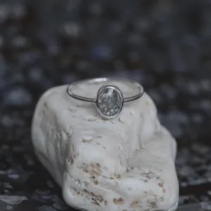 BONNIE gold ring with salt and pepper diamond  Thumbnail