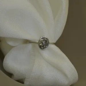 BONNIE gold ring with salt and pepper diamond  Thumbnail