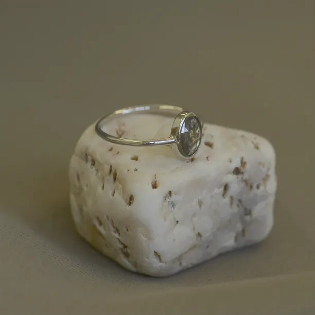 BONNIE gold ring with salt and pepper diamond  Image