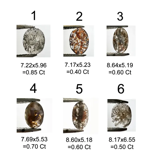 BONNIE gold ring with salt and pepper diamond  Image