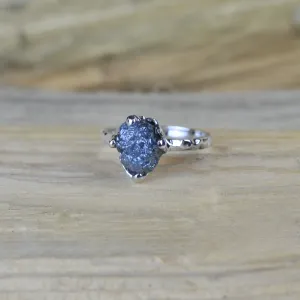 Gold ring with raw diamond HOPE Thumbnail