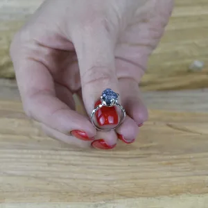 Gold ring with raw diamond HOPE Thumbnail