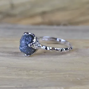 Gold ring with raw diamond HOPE Thumbnail