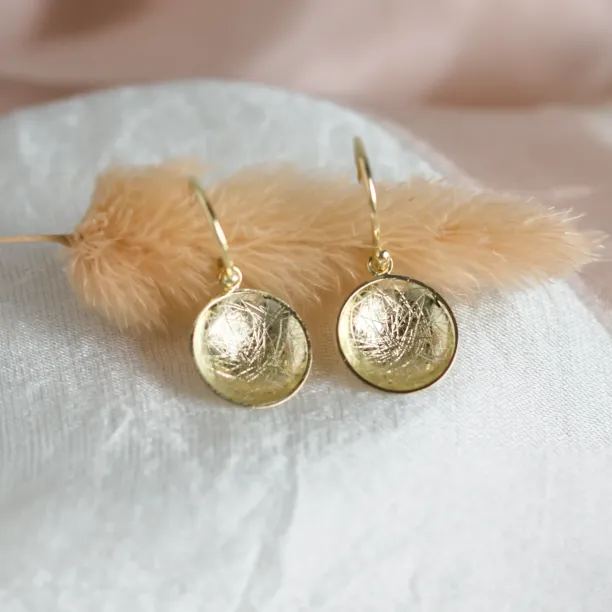 Unique gold earrings BARBARA Image