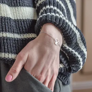 APRIL Silver bracelet with a diamond Thumbnail