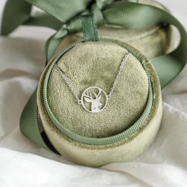 APRIL Silver bracelet with a diamond Image