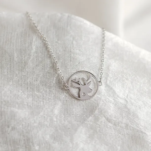 APRIL Silver bracelet with a diamond Image