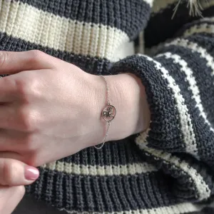 APRIL Silver bracelet with a diamond Thumbnail