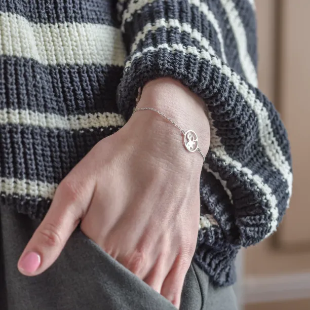 APRIL golden  bracelet with a diamond Image