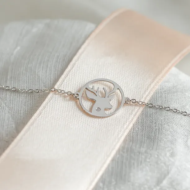 APRIL golden  bracelet with a diamond Image