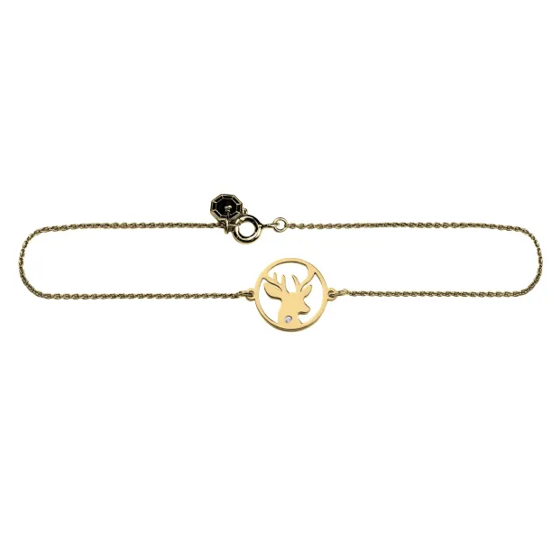 APRIL golden  bracelet with a diamond Image